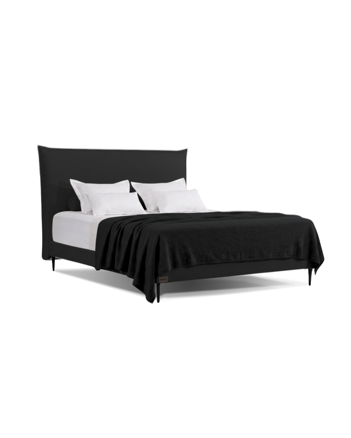 מיטה זוגית Bed 1500 של Simmons בריפוד שחור