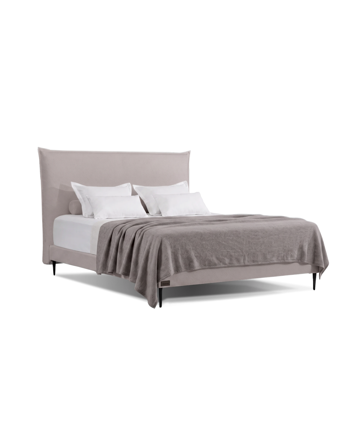 מיטה זוגית Bed 1500 של Simmons בריפוד אפור בהיר