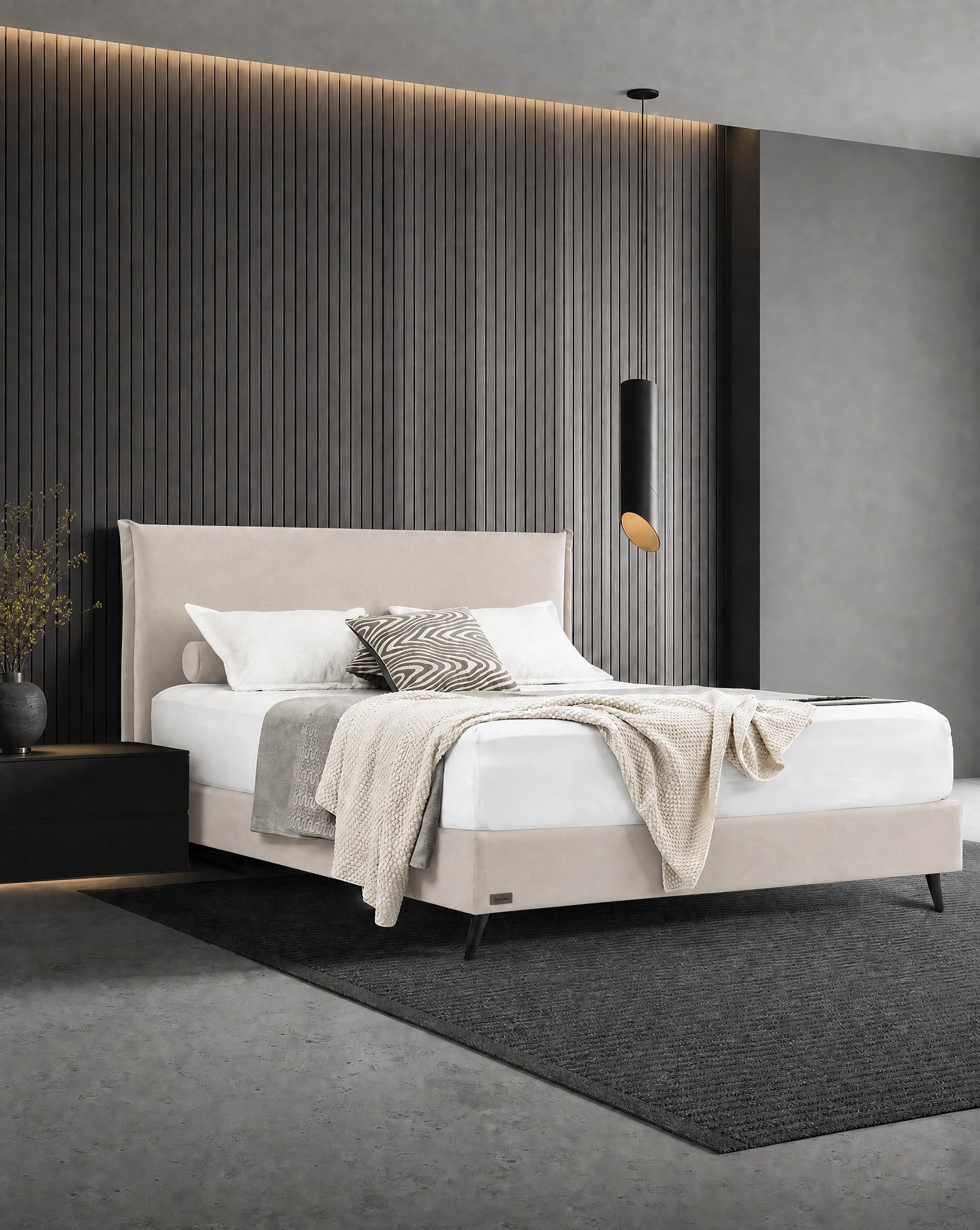 מיטה זוגית Bed 1500 של סימונס בצבע שמנת