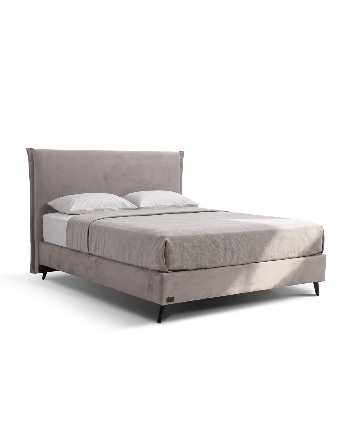 מיטה זוגית Bed 1000 של Simmons בריפוד אפור בהיר