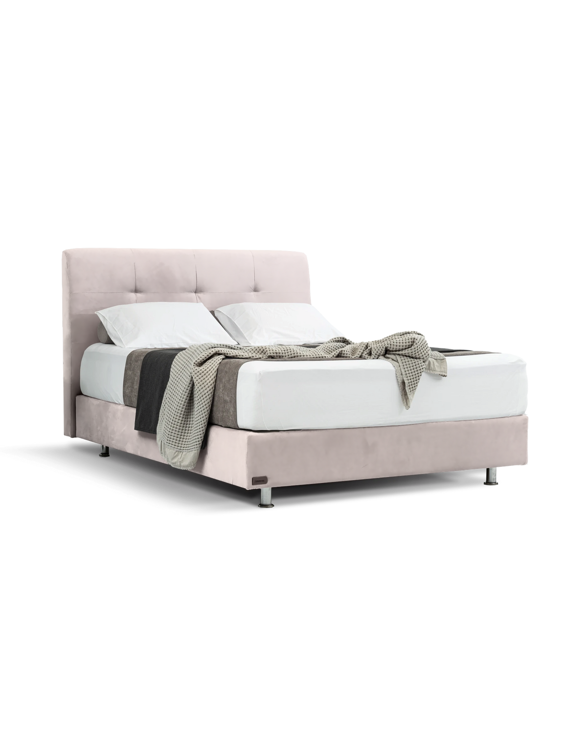 מיטה זוגית Bed 2000 של Simmons בריפוד שמנת
