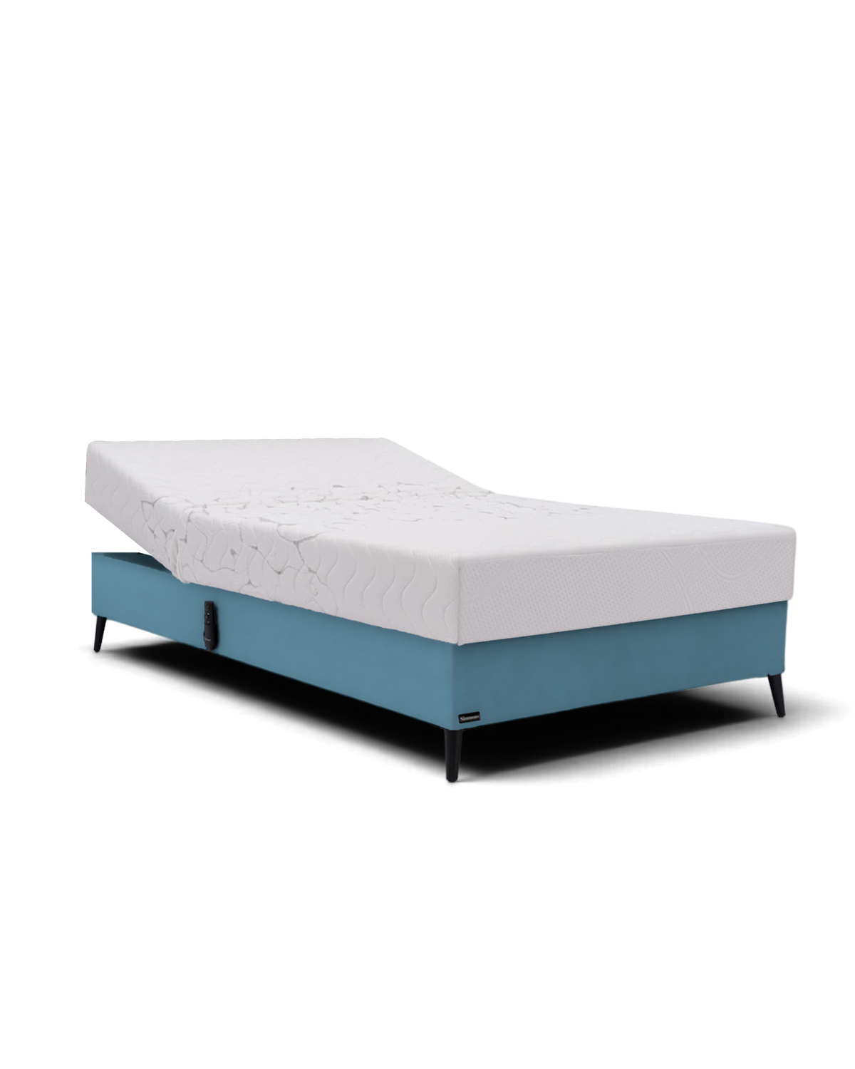 מיטת נוער Aqua של סימונס בגוון כחול קטיפה