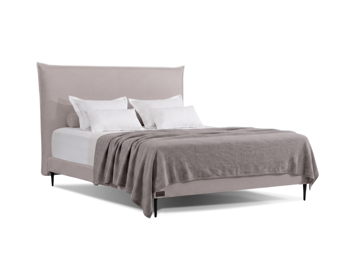 מיטה זוגית Bed 1000 של Simmons בריפוד אפור בהיר