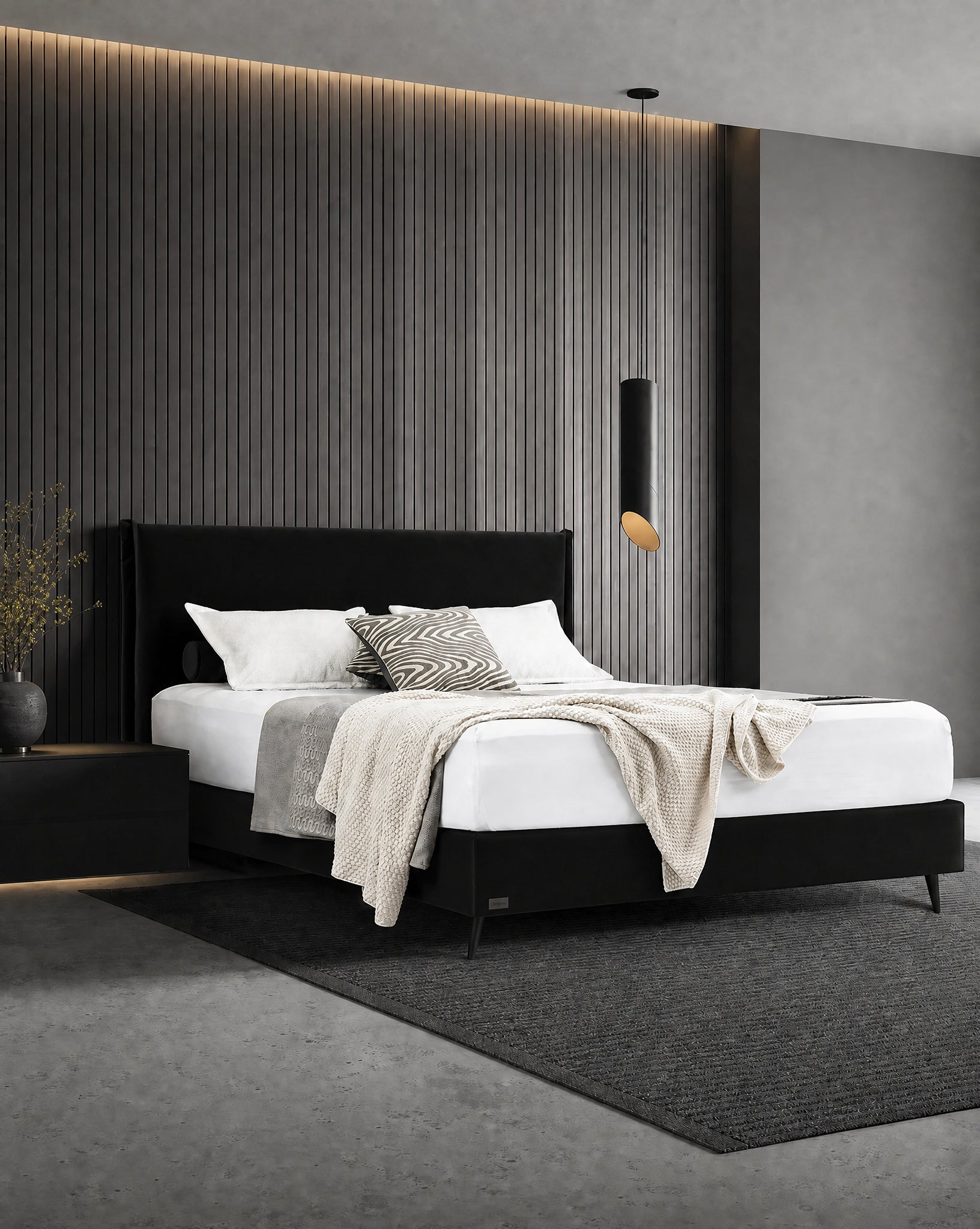 מיטה זוגית Bed 1500 של סימונס בצבע שחור