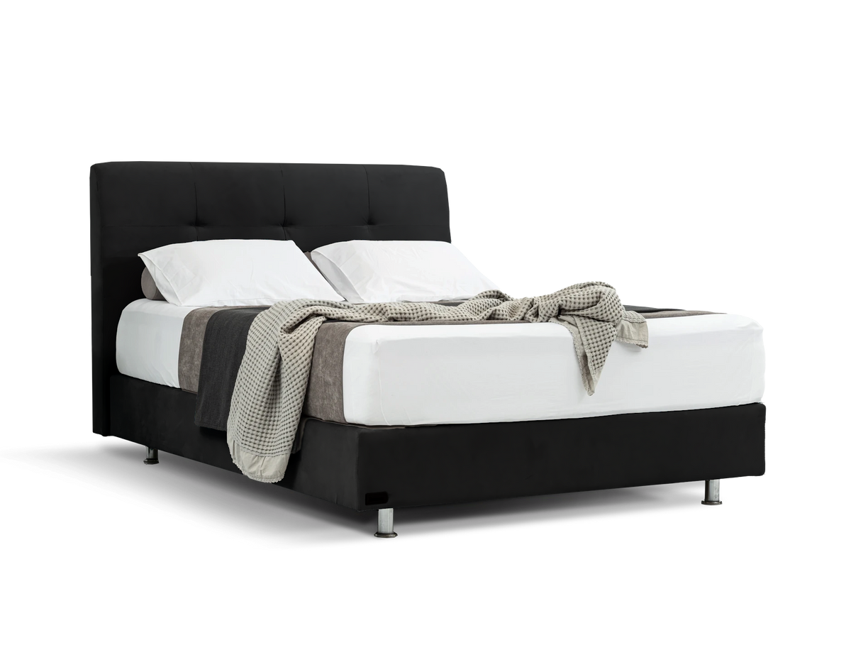 מיטה זוגית Bed 2000 של Simmons בריפוד שחור