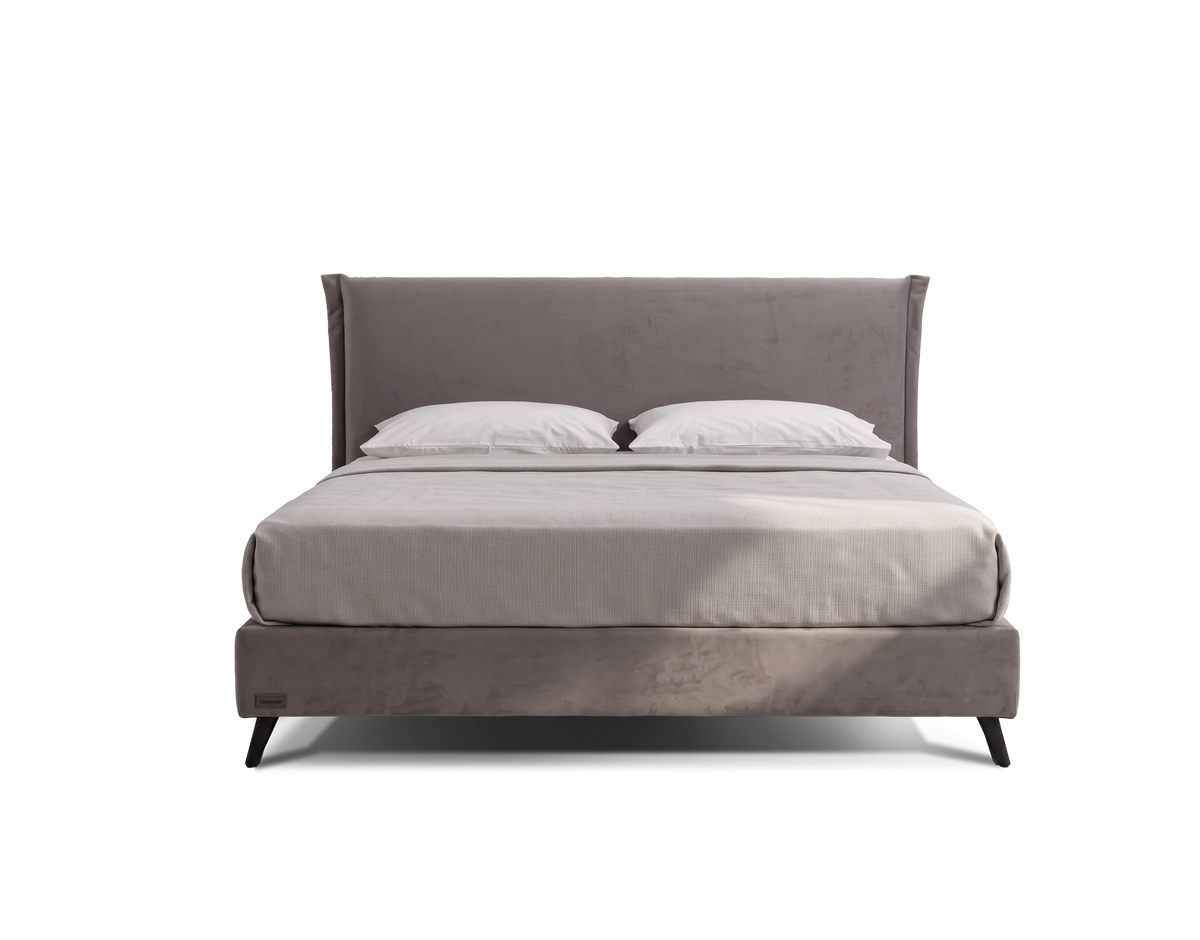 מיטה זוגית Bed 1000 של סימונס עם גב מיטה מרופד, מבט חזית
